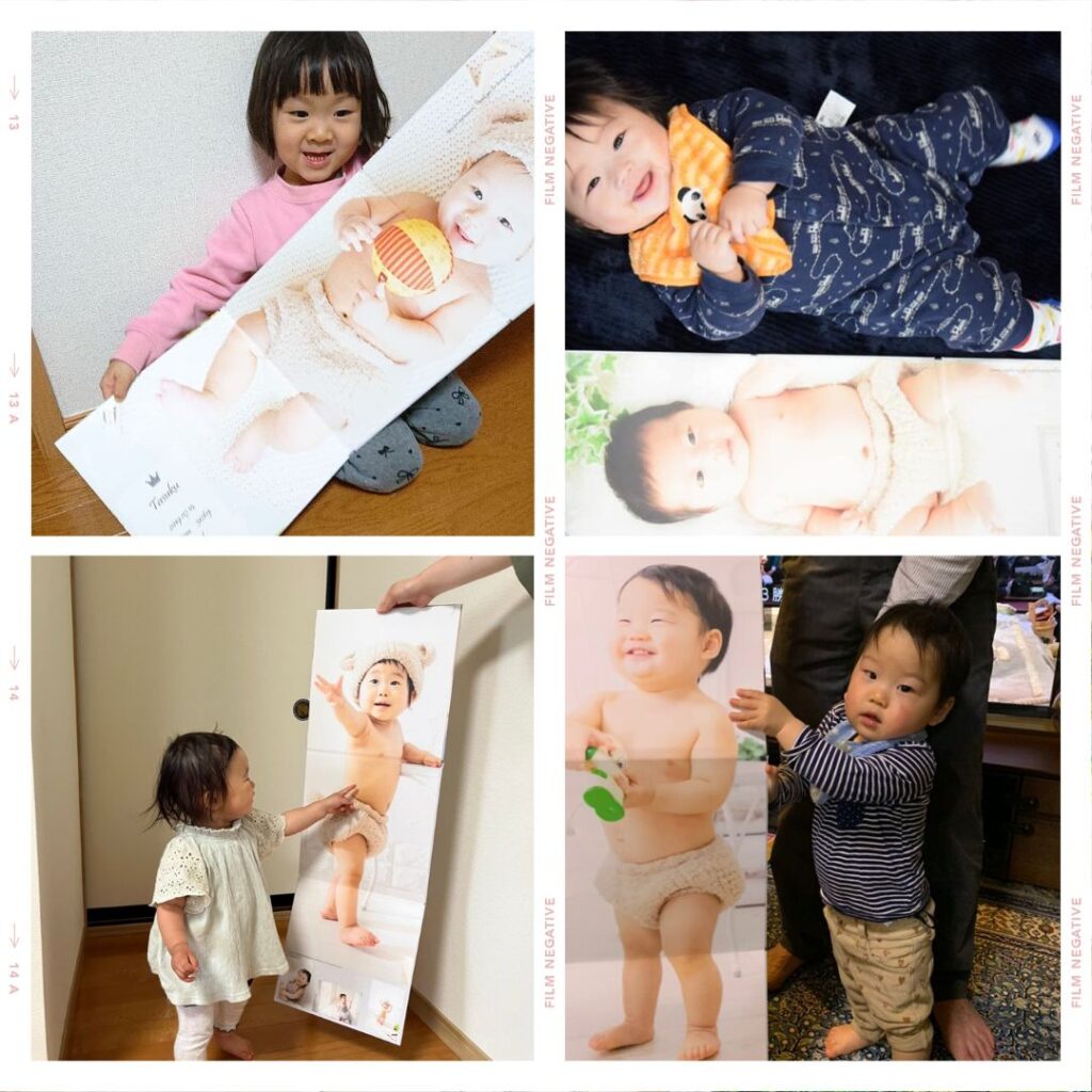 １歳の誕生日の記念撮影