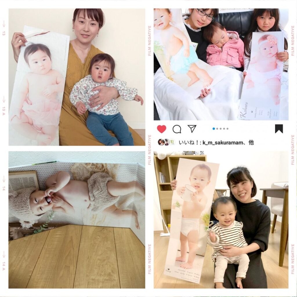 １歳の誕生日の記念撮影