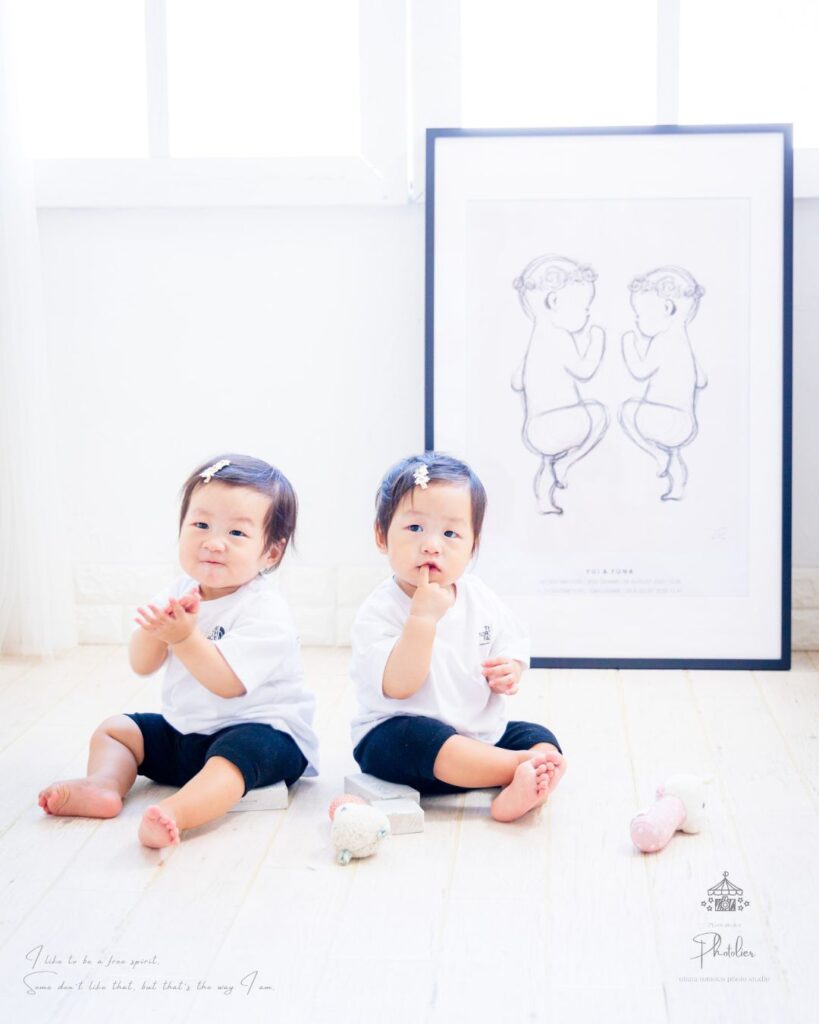 双子のお誕生日撮影